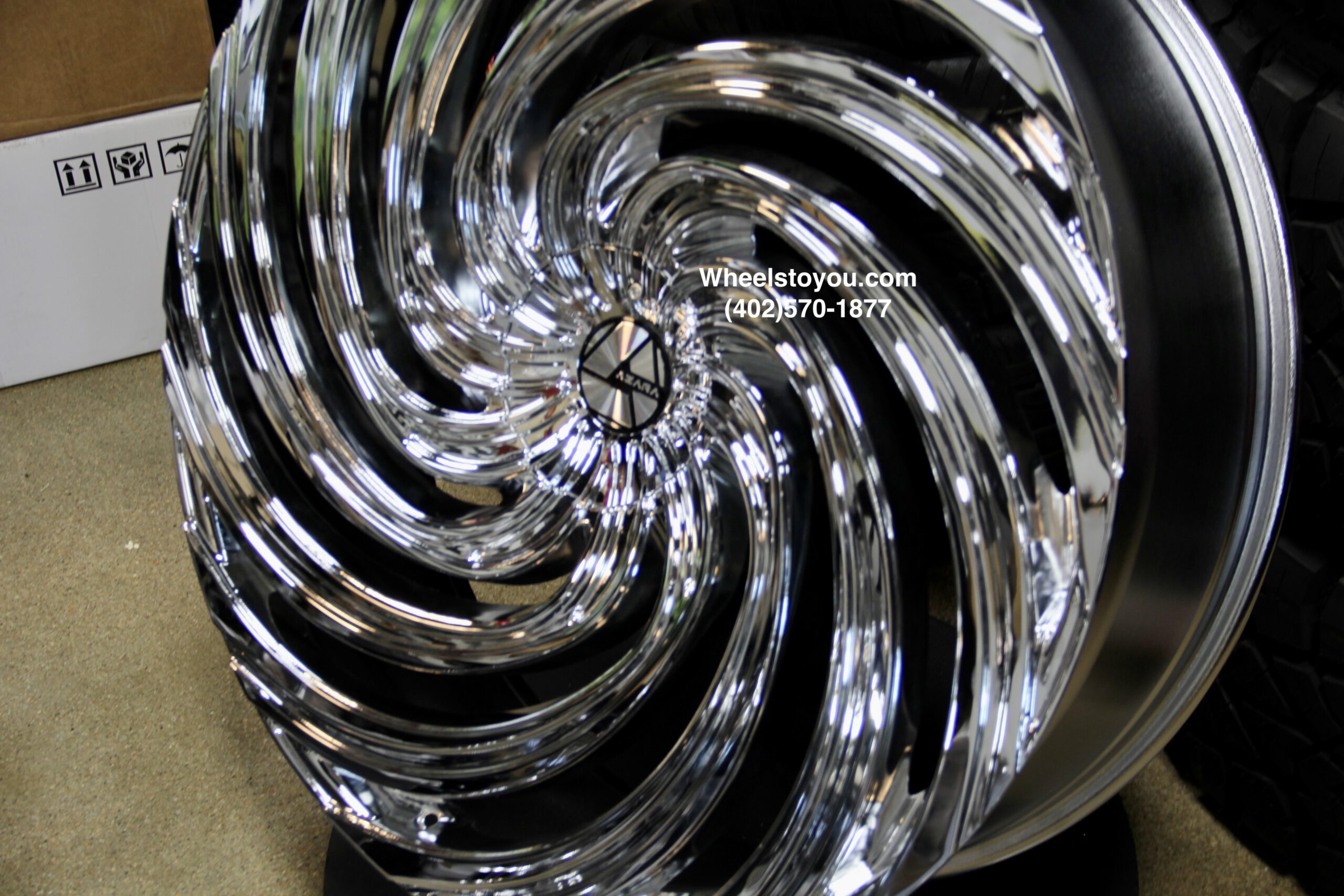 New Set (4) Chrome 30" Chrome Twisted Azara 535 6x135 & 6x139.7mm 6x5.5" Wheels Set Fit Ford Chevy GMC Cadillac Infiniti Lexus Ram - Image 8