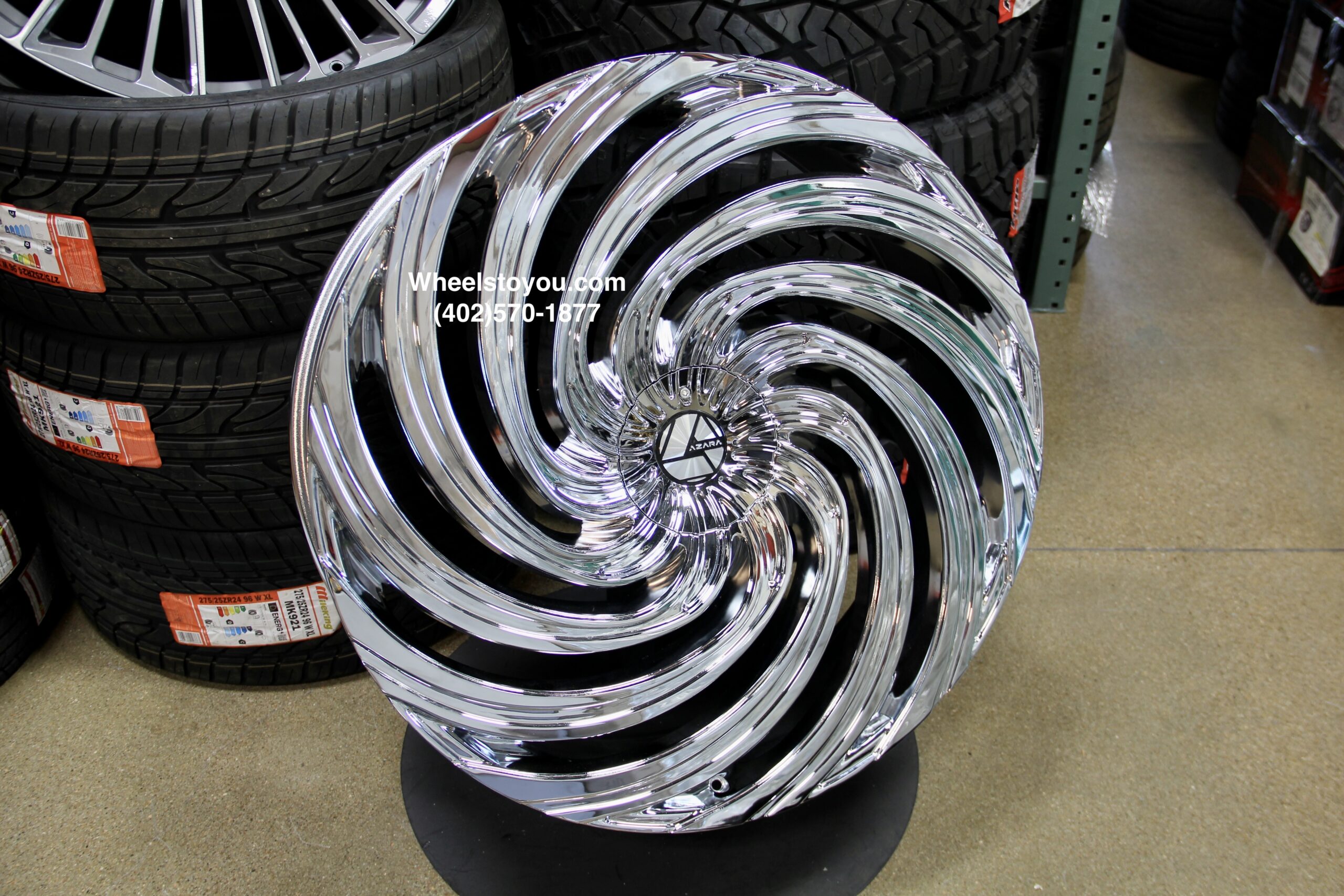 New Set (4) Chrome 30" Chrome Twisted Azara 535 6x135 & 6x139.7mm 6x5.5" Wheels Set Fit Ford Chevy GMC Cadillac Infiniti Lexus Ram - Image 5