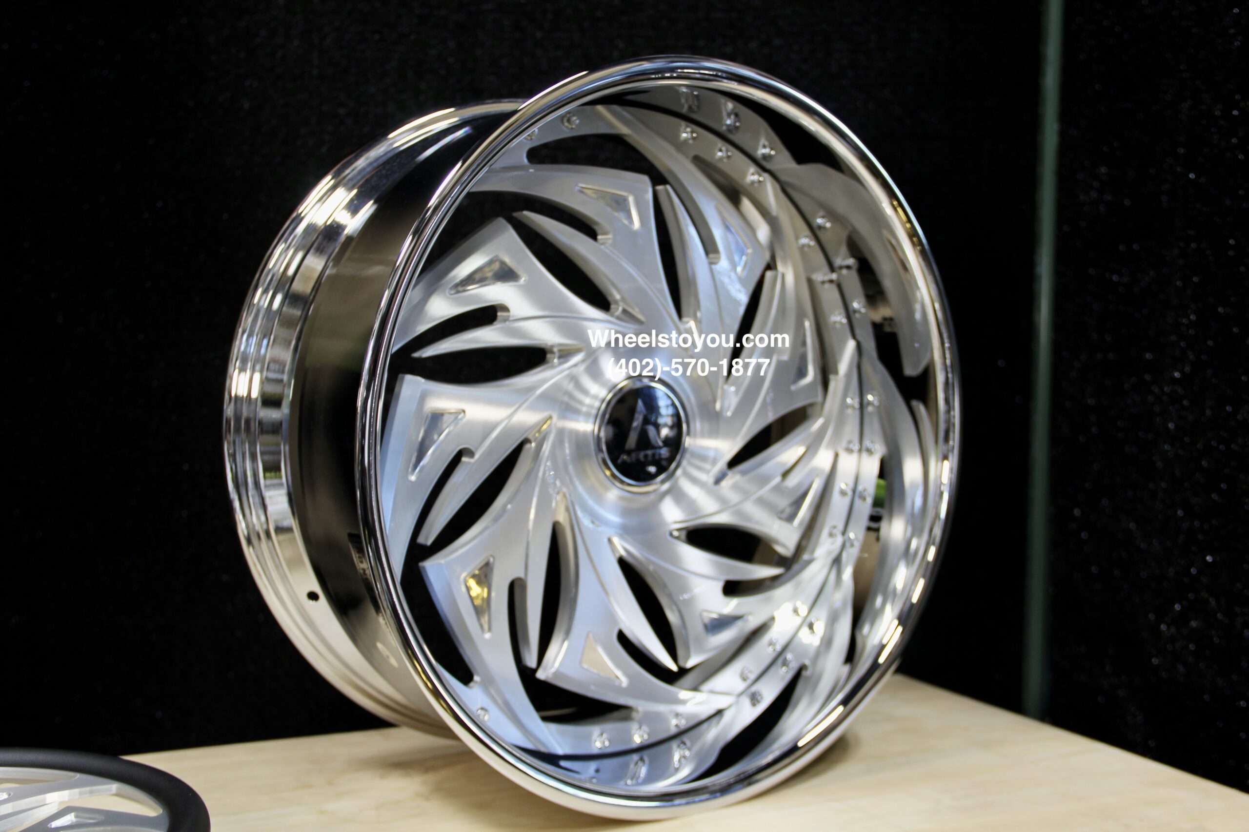 New Set (4) Artis Forged "Macon" 24" Billet Staggered USA MADE Wheels & Steering Wheel 5x4.75" & 5x5" Bolt pattern Set (4) Fit Chevy Chevrolet Caprice Impala Buick Oldsmobile Cutlass Monte Carlo Regal Grand Prix & More - Image 12