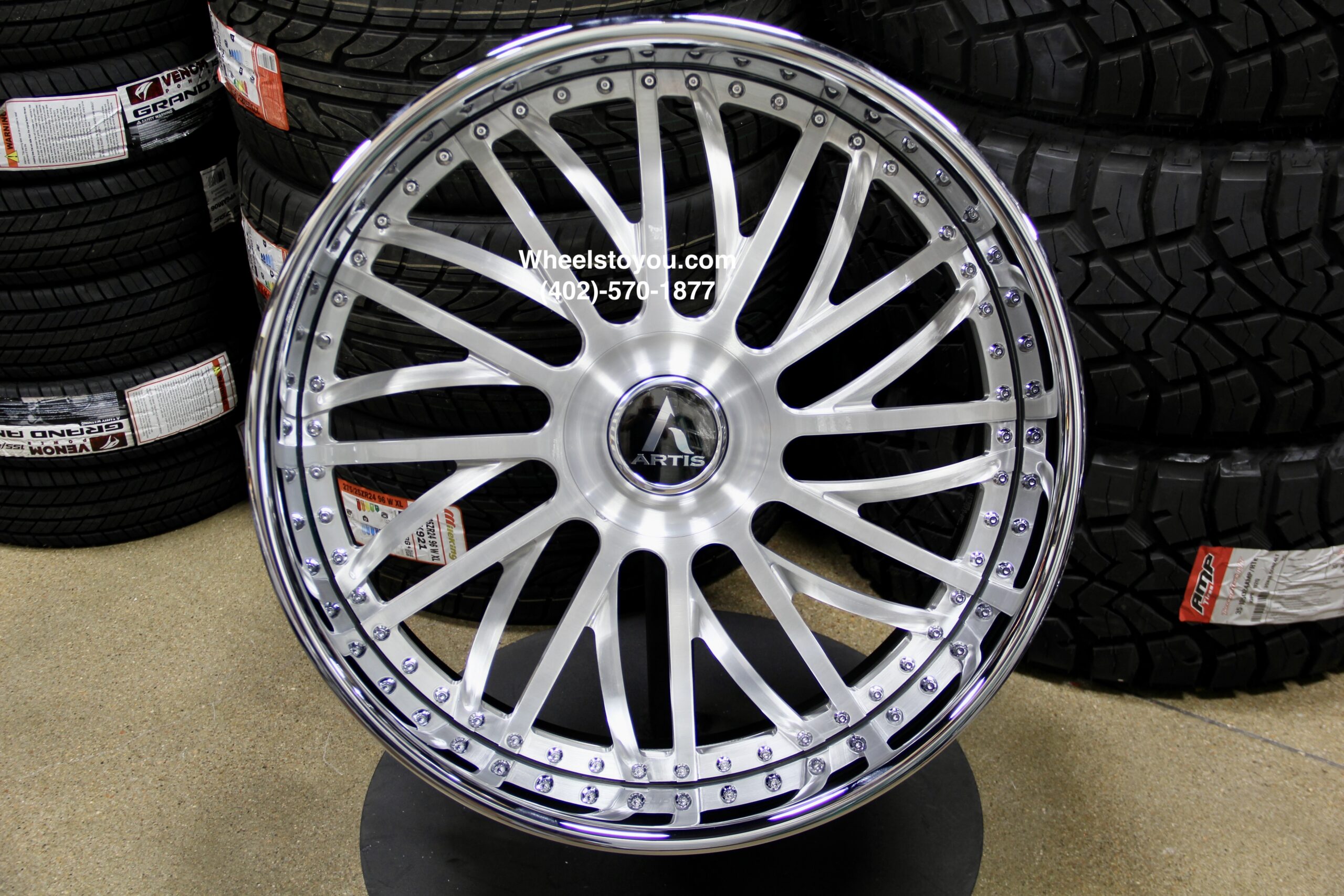 New Set (4) Artis Forged "G-Boro" 26" Billet Staggered USA MADE Wheels 5x4.75" & 5x5" Bolt pattern Set (4) Fit Chevy Chevrolet Caprice Impala Buick Oldsmobile Cutlass Monte Carlo Regal Grand Prix & More - Image 4