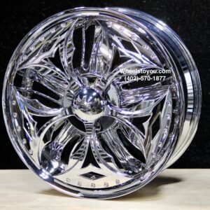 New Set (4) 20" Chrome Spinning Wheels Float as You Drive, Spin When you Stop 5x114.3 5x115 5x4.5" 5x120mm Bolt Patterns